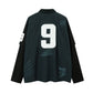 Fake two embroidered sweatshirts polo collar hoodies