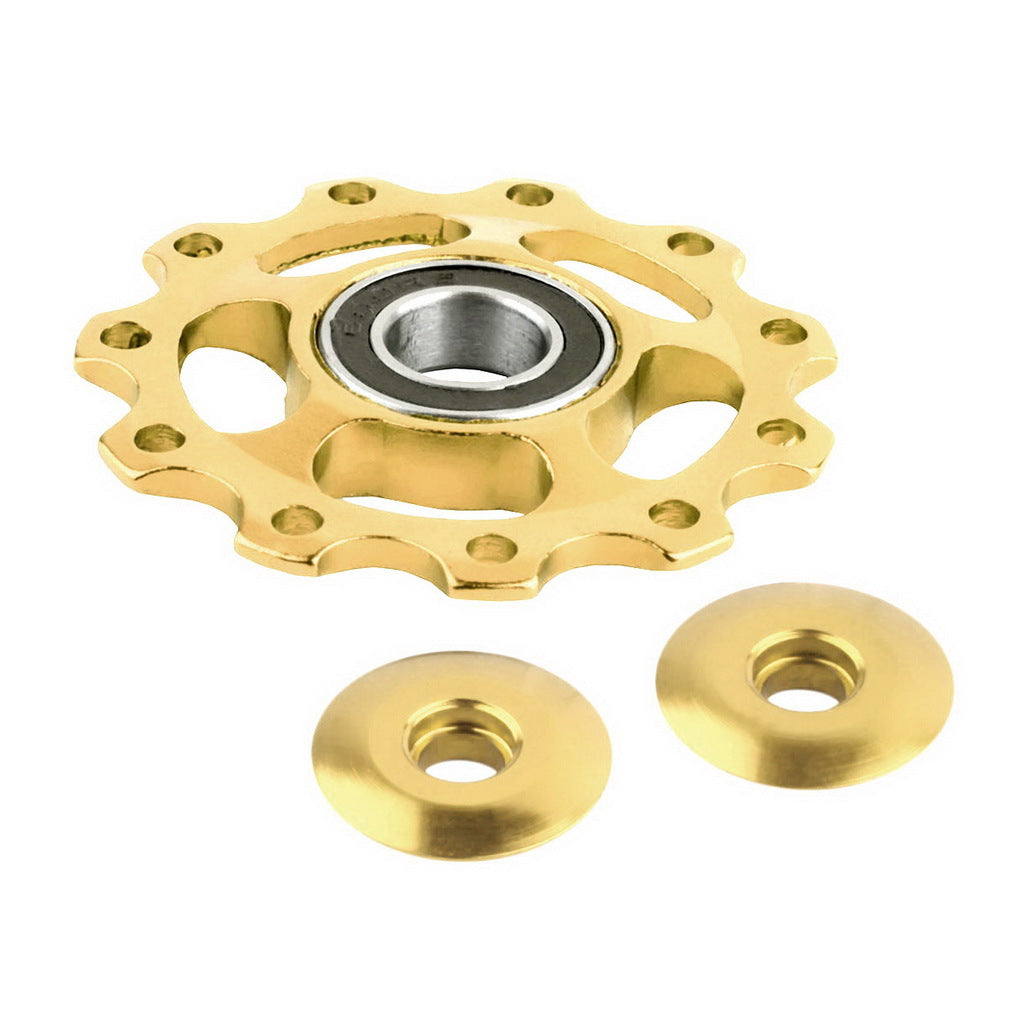 Bicycle Shift Guide Wheel Accessories Mountain Bike Guide Wheel Transmission Rear Dial Guide Wheel Multi-Color CNC Anode Guide Wheel