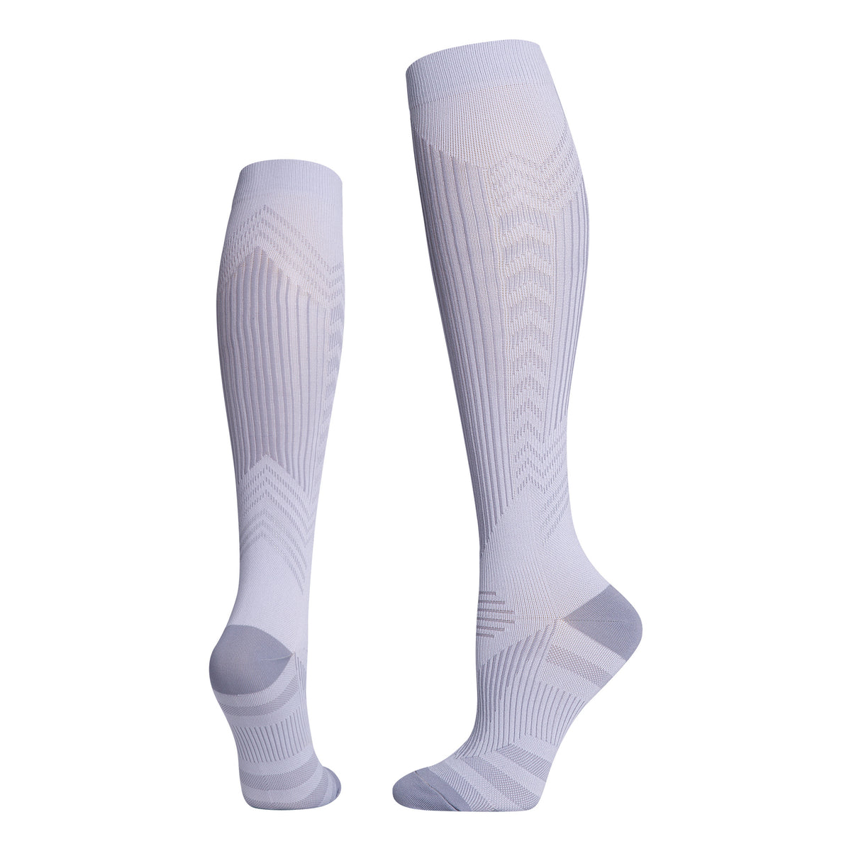 Professional sports pressure socks, running jump rope high leg socks, reflective striped cycling compression socks at night