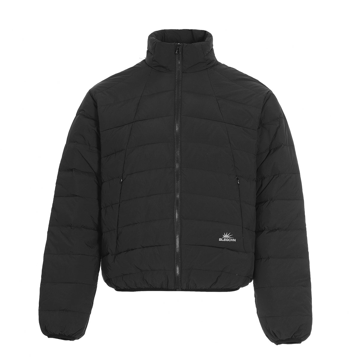 Striped Lightweight Puffer Jacket with Hood