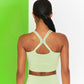 Knitting Fitness Sets Casual Workout Clothes for Women Seamless Double Shoulder Straps Bra Drawstring Push Up Leggings Yoga Suit