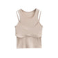 Fake two sleeveless vests