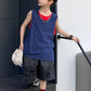 Fake two boys' sleeveless vests