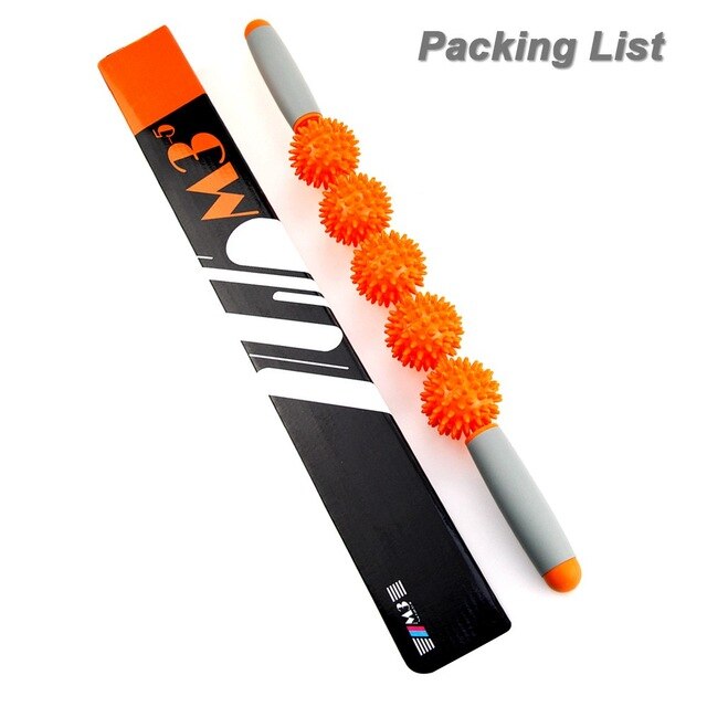 MMuscle Roller Massage Roller Stick with Point Spiky Ball Back Roller