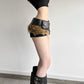 Splicing metal adjustable buckle PU belt accessory