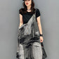 Fashion Women's Jumpsuits Denim Patchwork V-neck Single Breasted Pocket Casual Loose Rompers Summer  New